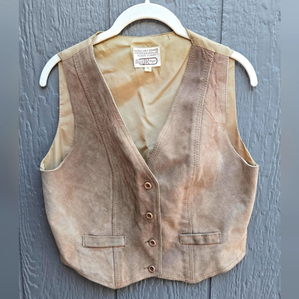 Vintage Sears JR Bazaar Genuine Cowhide Cropped Vest